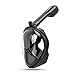 180° Full Face Snorkel Mask Anti-Fog Anti-Leak Panoramic Large View with Go Pro Mount for Adults Youth Kids