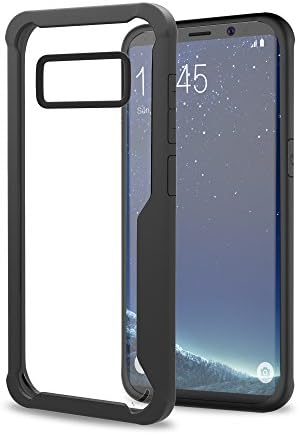 Tonicstar Samsung Galaxy S8 Case, Crystal Clear Cover Case Shock Proof, Scratch Proof with Transparent Hard Plastic Back Black