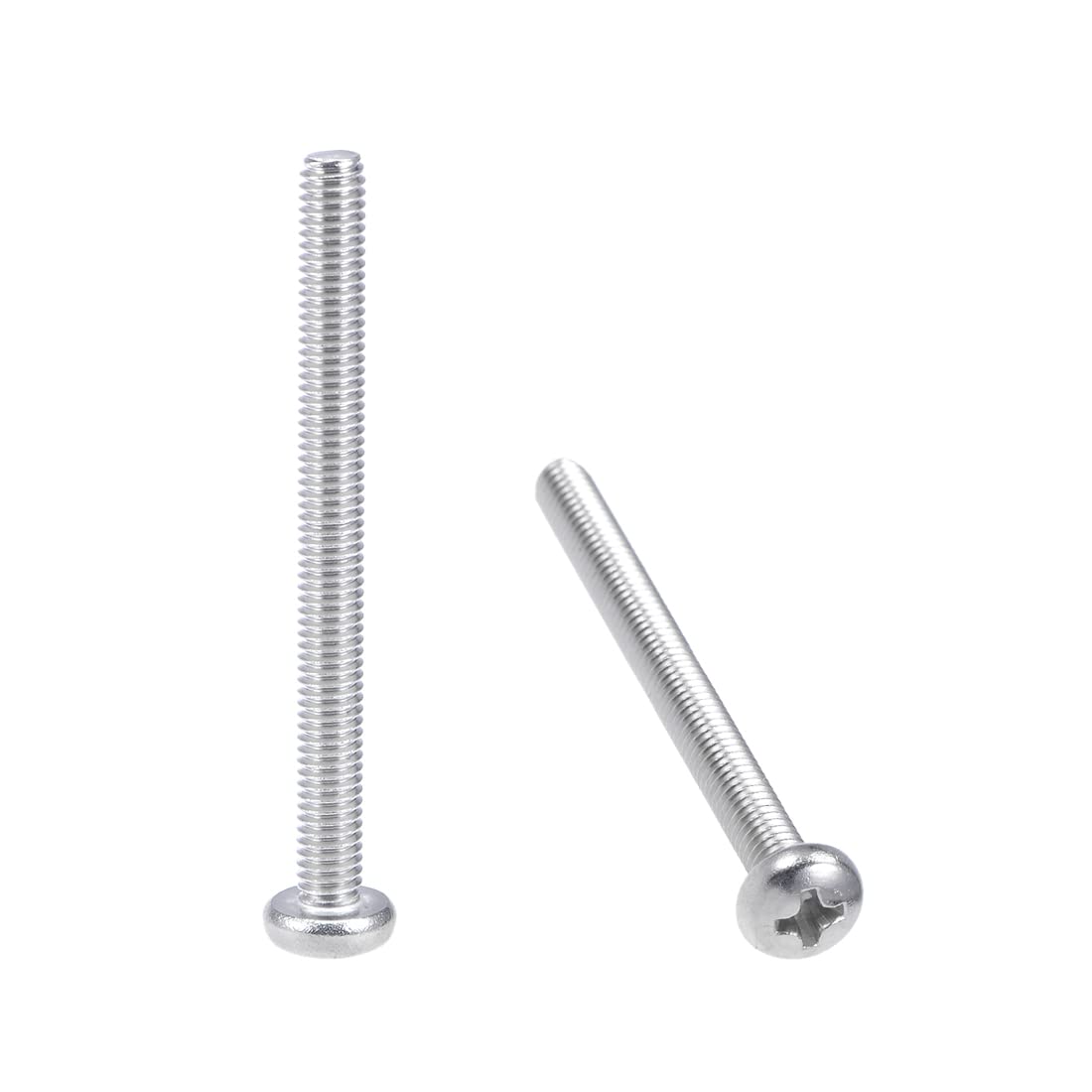 Photo 1 of uxcell M4x45mm Machine Screws Pan Phillips Cross Head Screw 304 Stainless Steel Fasteners Bolts 20Pcs