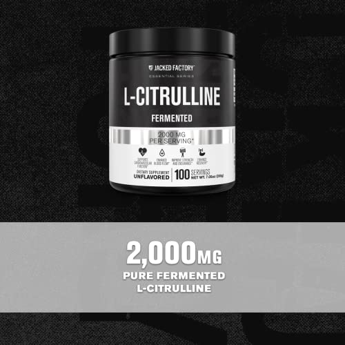 LCitrulline Fermented Powder Supplement, 2000 mg Per Serving Supports Nitric Oxide Levels