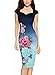 Vfemage Womens Elegant Floral Printed Cocktail Party Casual Sheath Dress