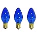 Rite Lite Pack of 3 Blue C7 Hanukkah Menorah Replacement Light Bulbs