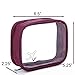 Scout Jump TSA Approved Small Clear Durable Toiletry Bag for Domestic/International Travel | Quart Size for 3-1-1 Compliant Toiletries/Cosmetics/Accessories in Carry-On Luggage (Burgundy)