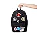 BT21 Character Wappen Lightweight Casual Student Canvas Backpack, Black