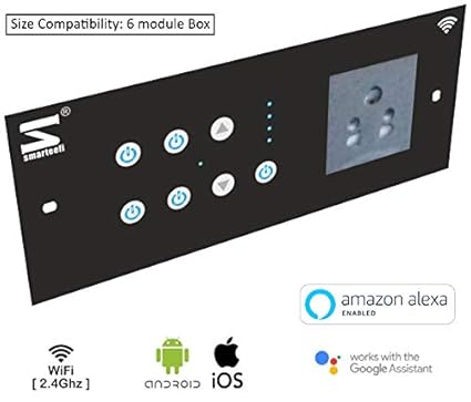 Smarteefi Smart Switch Board, WiFi Smart Switch, Smart Plug, Smart Fan, Fan Speed Control, Compatible with Alexa & Google Home