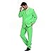 U LOOK UGLY TODAY Men's Party Suit Solid Color Prom Suit for Themed Party Events Clubbing Jacket with Tie Pants Green M