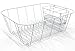 Simple Houseware Dish Drying Rack Drainer Basket w/Utensil Caddy, White