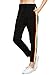 Romwe Women's Casual Athletic Rainbow Stripe Sweatpants Yoga Elastic Mid Waist Jogger Track Pants