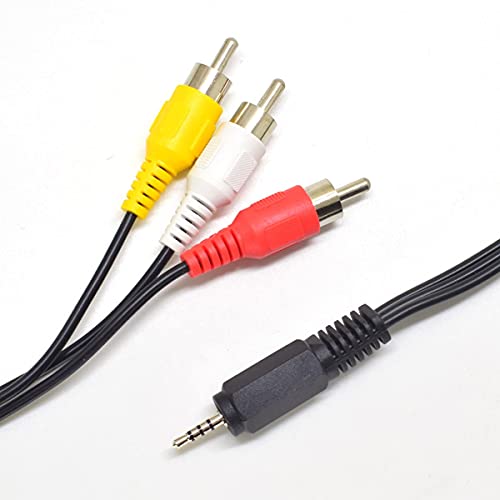 1pc mm to RCA AV Camcorder Video Male to 3RCA Male