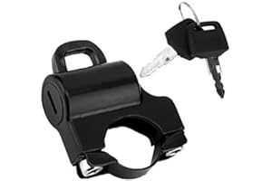 KIMISS 22mm Universal Helmet Lock for Motorcycle, Bike & Scooter, Black Security Padlock with 2 Keys, Compact Anti-Theft Desi