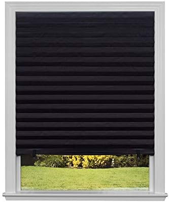Original Blackout Pleated Paper Shade Black, 36 x 72, 6-Pack (Renewed)