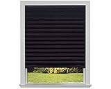 Original Blackout Pleated Paper Shade Black, 36 x 72, 6-Pack (Renewed)