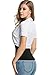 BEAUTYTALK Women's Short Sleeve Bolero Shrug Open Front Pleated Cardigan Jacket(White,L)