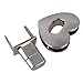 Metal Heart Shape Turnlock Bag Twist Turn Button Closure Clasp Lock Pack of 2 (Silver)