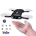 OKPOW Pocket Selfie Drone WIFI Control Aerial Video Quadcopter Drone Foldable RC Quadcopter with One Key Selfie 2.4G 6-Axis Gyro Altitude Hold 3D Flips&Rolls Quadrotor Black
