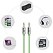 Sentey LS-6610 Cable Audio Stereo 3.5mm Male to Male Aux Cable - 1.5 Meter / 5 Feet - Green