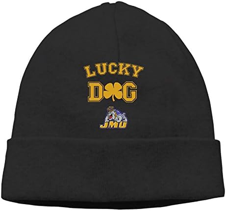 OLala JMU James Madison University Dukes Lucky Dog Men And Women Breathable Knitted Beanie Skull Caps