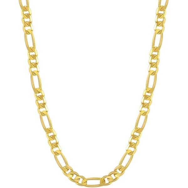 FZTN Jewelry 3mm Gold Necklace For Women Men18K Gold Plated