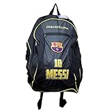 FC Barcelona backpack school mochila bookbag cinch shoe bag official Messi 10 (Black Messi)