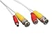 Siamese Cable Pre-Made Security Camera Video CCTV BNC Power Cable 10ft - White