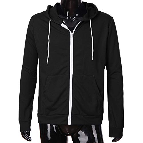 Clearance!Men's Darawsting Polid Slim Fit Long Sleeve Zipper Hoodie Pocket Outwear - Thumbnail 3