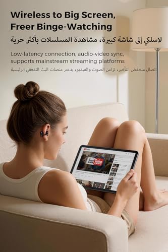 SOUNDPEATS Clip1 Open Ear Earbuds, Premium Dolby Audio & Hi-Res Clip on Headphones, Bluetooth 5.4 Wireless Earphones with AI ENC Noise Cancellation, LDAC, 40H Playtime, IPX5, Fast Charging