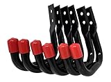 Tetra-Teknica UH03-6P Heavy Duty Garage Storage Utility Hooks, Color Black, 6 per Pack