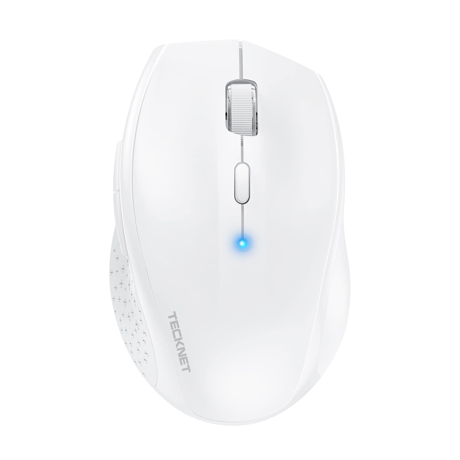 Photo 1 of TECKNET Bluetooth Mouse, 4800 DPI Wireless Mouse, 2-Year Battery 6 Adjustable DPI, 6 Buttons Compatible with Laptop/Windows/Computer - White