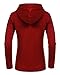 StyleDome Men's Solid Color Long Sleeve Muscle Hoodies Tops Blouse Shirt Wine Red S