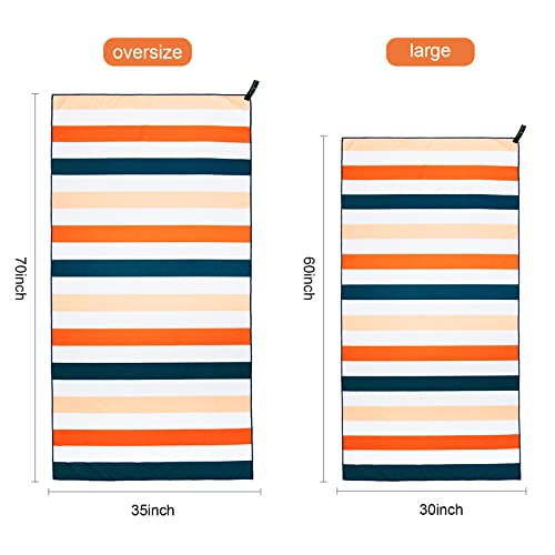 Exclusivo Mezcla Microfiber Quick Dry Beach Towel Set of 6, Large Sand