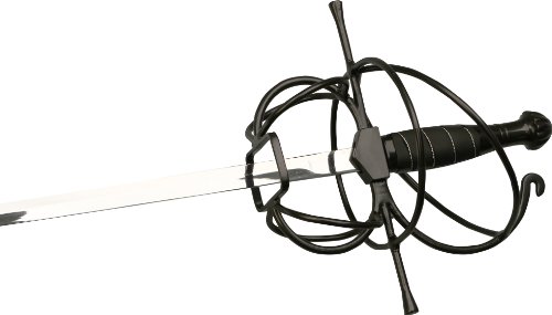 Renaissance Rapier Swept Hilt Spiral Black Fencing Spanish Sword - Image 2