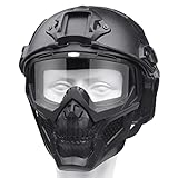 VPZENAR Airsoft Helmet and Mask, Airsoft Skull Full