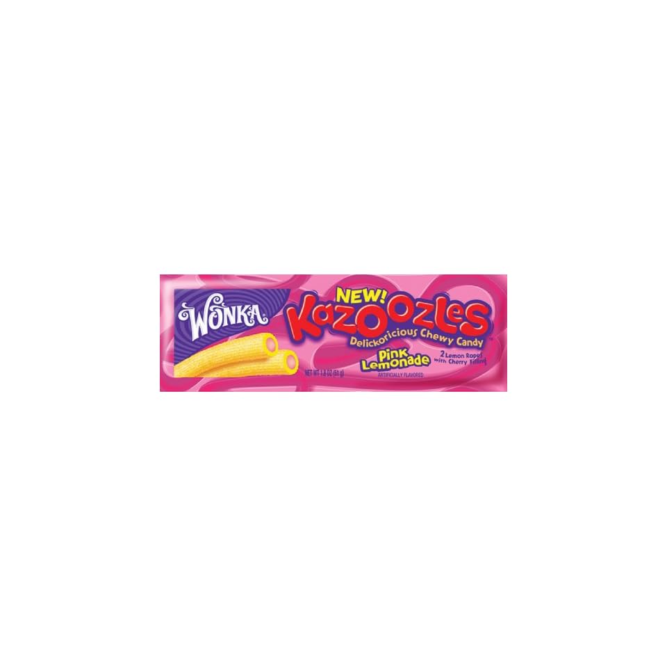 Wonka Kazoozles Chewy Candy, Pink Lemonade, 1.8 Ounce Packages (Pack of