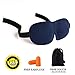 KAMOSSA Sleep Mask, Contoured Sleeping Eye Mask, 3 Colors Available, Free Earplugs & Carry Bag (Blue)