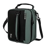 Expandable Insulated Lunch Bag, Leakproof Flat Lunch Cooler Tote with Shoulder Strap for Men and Women, Suitable for Work & Office by Tirrinia, Grey