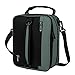 Expandable Insulated Lunch Bag, Leakproof Flat Lunch Cooler Tote with Shoulder Strap for Men and Women, Suitable for Work & Office by Tirrinia, Grey