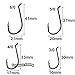 Offset Octopus Circle Hooks, 100pcs Baitholder Fishing Hooks Sharp Beak Fishing Gear and Equipment for Catfish Freshwater Saltwater Steelhead Trout Bass, Black, Size #8-6/0