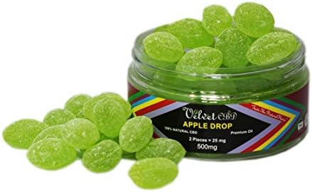Premium Hemp Hard Candy 500 mg Apple Drops Hard Candy -Full Spectrum Hemp Infused -Great Quality - Non GMO -Organic - USA Made - Natural Relief for Stress,Sleep Insomnia Anxiety