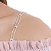 Closecret Women's Lingerie Accessories Removable Replacement Rhinestone Bra Straps (Silver, 1 Pair)