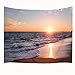 goodbath Beach Tapestry, Ocean Coastal Sunrise Wall Tapestries for Living Room Bedroom Dorm, 80