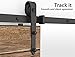 Yaheetech 13 FT Heavy Duty Double Door Sliding Barn Door Track Hardware Kit (Black)（Arrow Shape Hangers）