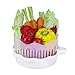 AIBSI Cutter Bowl， 3 in 1 Fast Fresh Salad Maker Multifunction FDA Approved Vegetable Lettuce Chopper,Easy Fruits Slicer, Best Kitchen Gift Set for Women Men, White