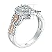 Newshe Pear Bridal Engagement Wedding Ring Set for Women AAAAA Cz Rose Gold White 925 Sterling Silver Size 5-10
