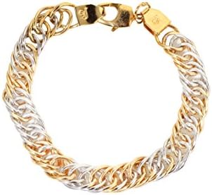 Dilan Jewels BLISS Collection Two Tone Gold Plated Link Chain Bracelet For Men