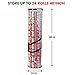 ProPik Christmas Gift Wrapping Paper Storage Organizer Bag, Store Up to 24 Rolls 40 Inch, Heavy Duty PVC Clear Bag with Handles and Zippered Top Wrap and Ribbons (Black)