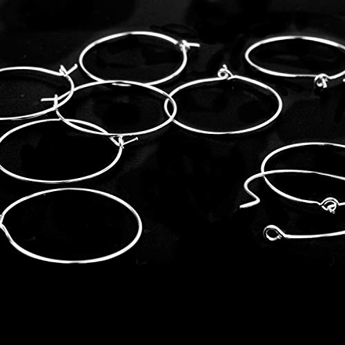 Jdesun 100 Pieces Wine Glass Charm Rings Earring Hoops and 100 Pieces Assorted Charms Pendants for DIY Your Unique Wine Glass Marker