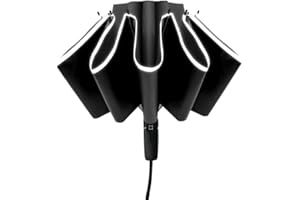 BAODINI Inverted UV Umbrella for Rain and Sun Medium Size UPF 50+ Rverse Compact Umbrella Auto Open Close