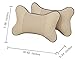 Icegirl 2pcs Universal Leather Car Seat Pillow Breathable Car Auto Head Neck Rest Cushion Headrest Pillow Pad (Beige)