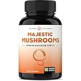 Premium Mushroom Supplement with Cordyceps Extract, Lion's Mane, Reishi &amp; More - Immune System &amp; Nootropic Brain Booster for Energy, Focus, Memory &amp; Clarity - 90 Vegan Capsules