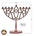Ner Mitzvah New Prismatic Hanukkah Menorah - Menorah for Chanukah Candle - Copper Finish